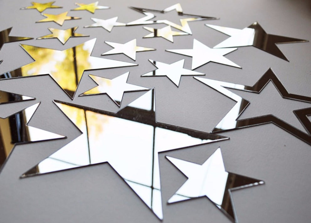 Stars Acrylic Wall Sticker Pcs: 24