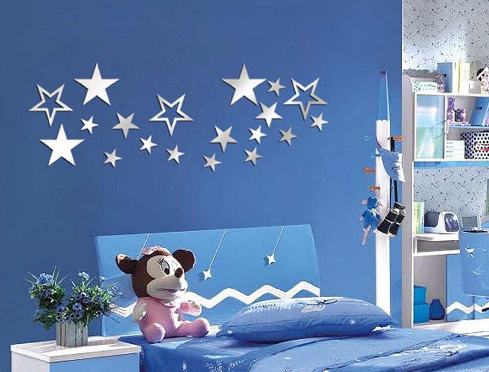 Stars Acrylic Wall Sticker Pcs: 24