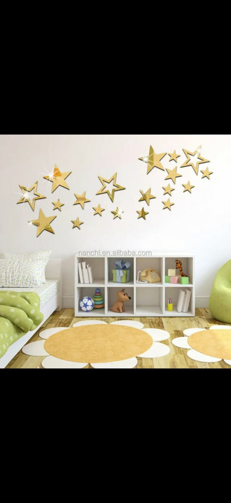 Stars Acrylic Wall Sticker Pcs: 24