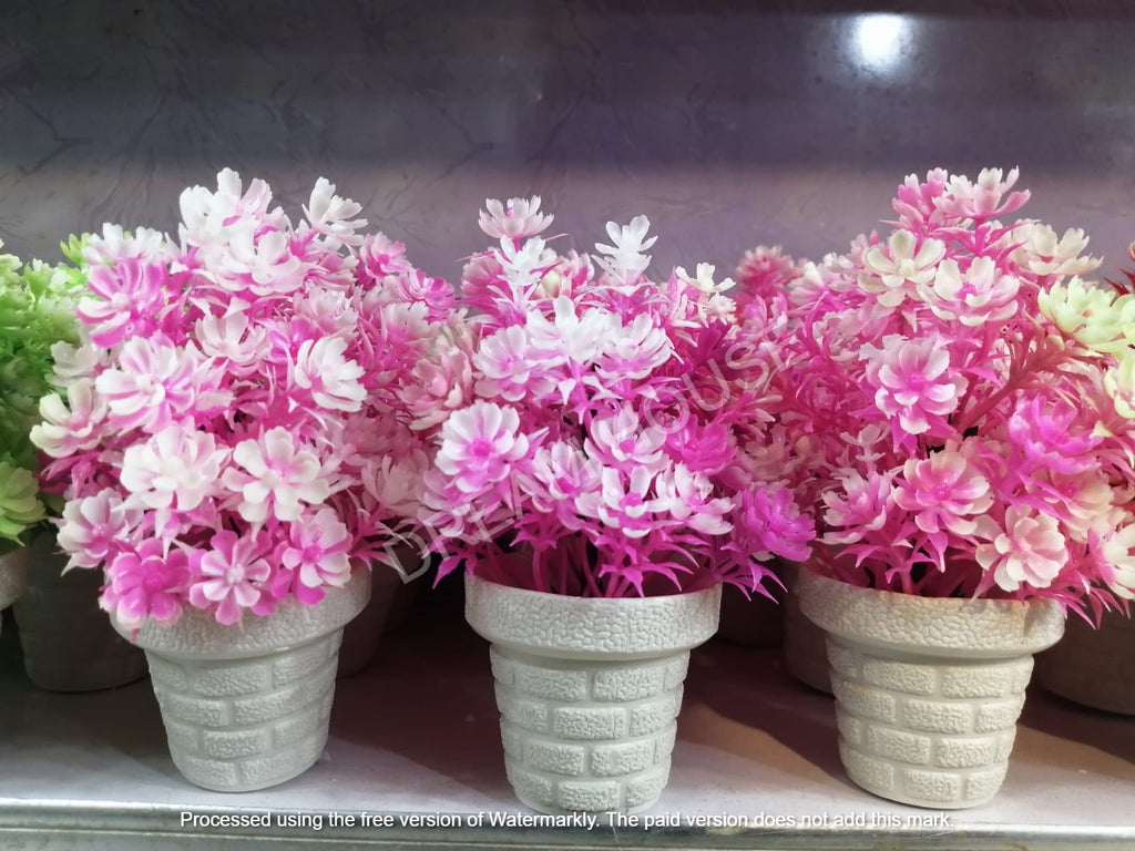 Mini Artificial Flowers & Plants Pack OF 4