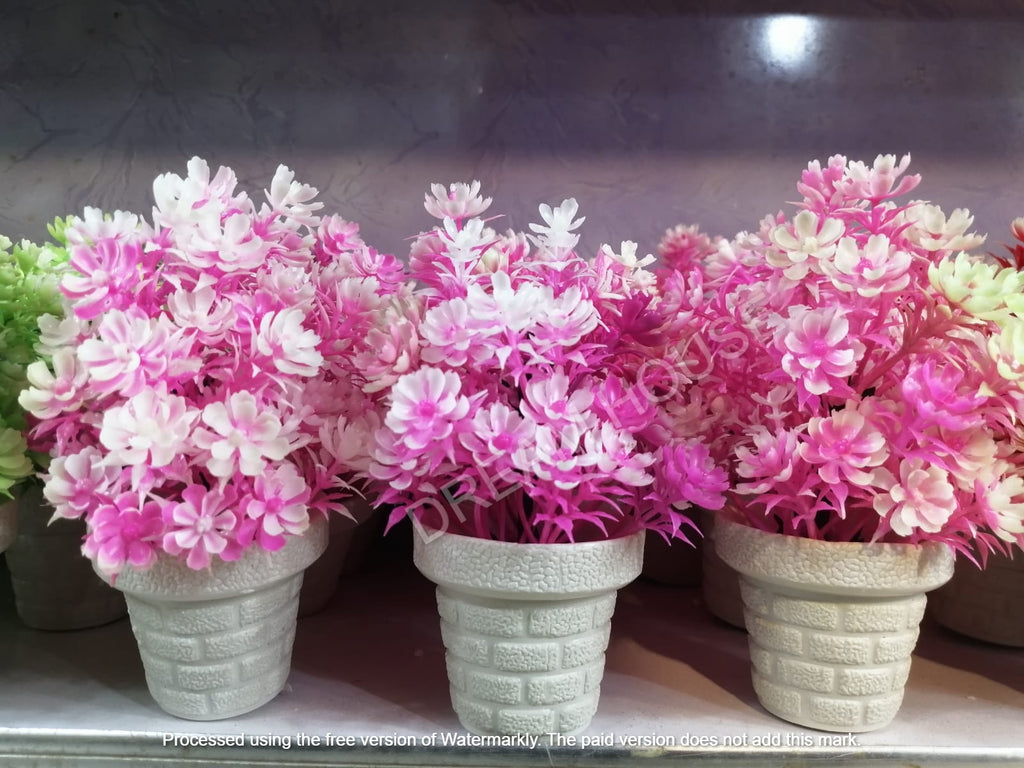 Mini Artificial Flowers & Plants Pack OF 4