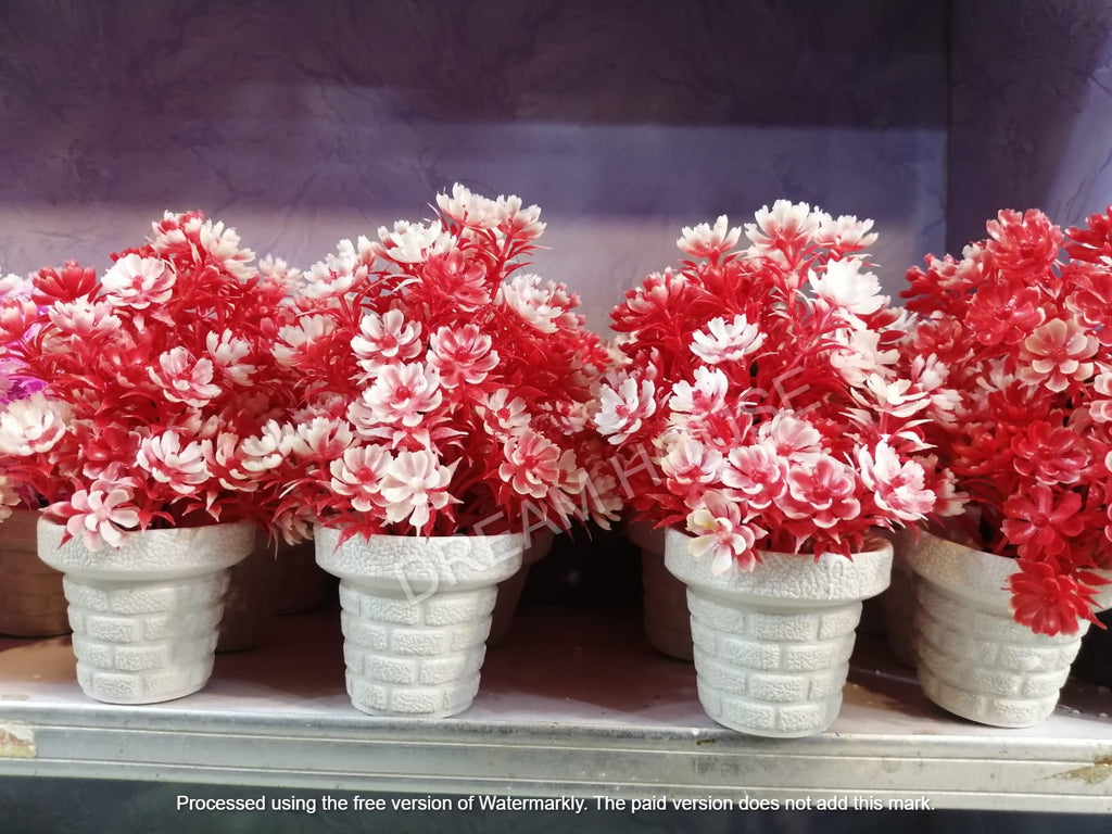 Mini Artificial Flowers & Plants Pack OF 4