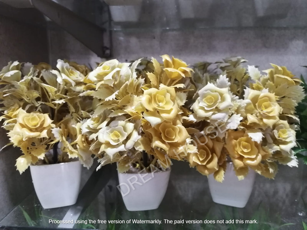 Mini Artificial Flowers & Plants Pack OF 4