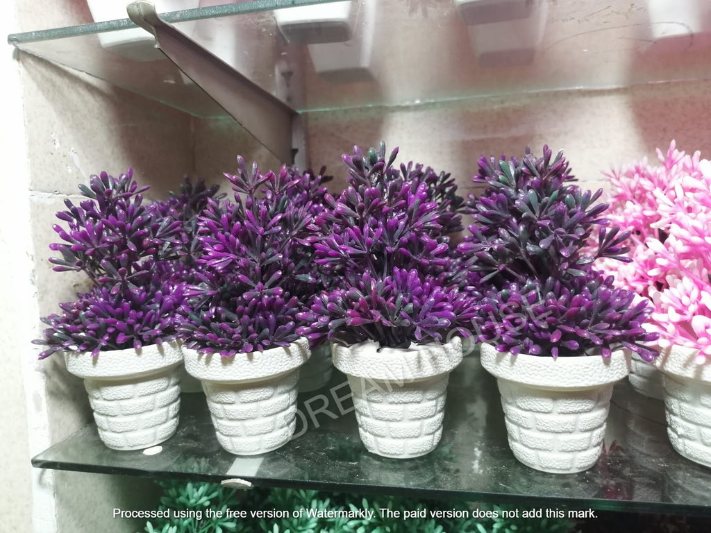 Mini Artificial Flowers & Plants Pack OF 4