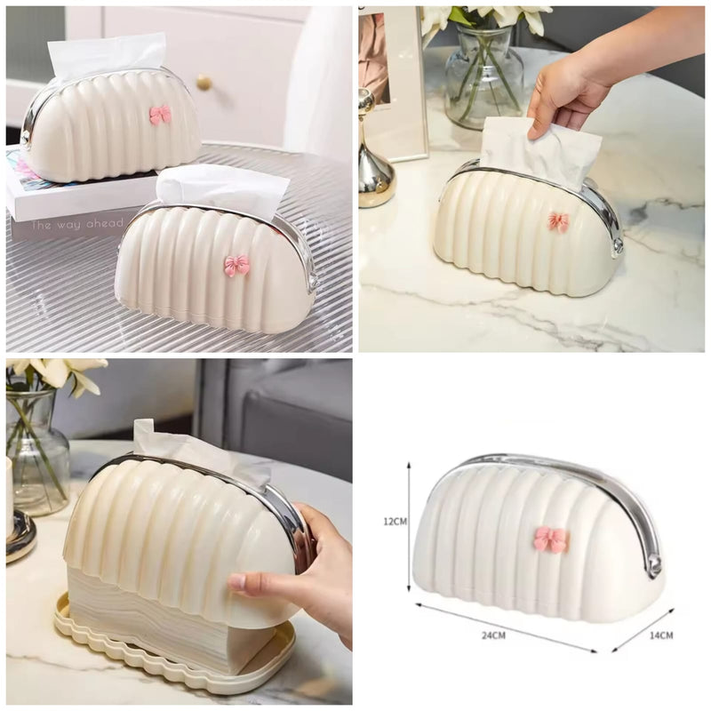 Shell Tissue Box With Tissues Papper 😍
