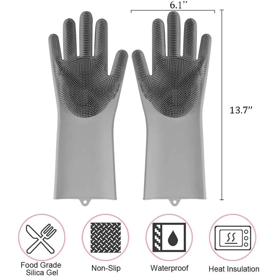 Magic Washing Gloves – Pair Of Silicone Washing Gloves