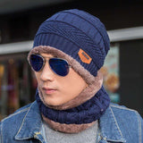 Winter Skull Cap And Neck Scarf Wool Warm