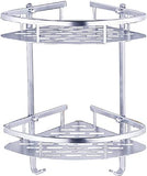 2 Layer Aluminum Steel Bathroom Shelf