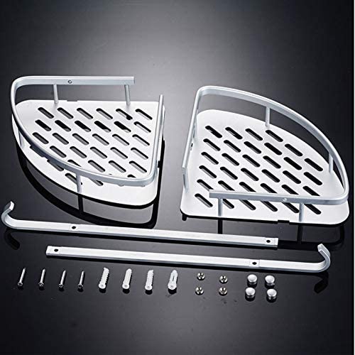 2 Layer Aluminum Steel Bathroom Shelf