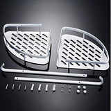 2 Layer Aluminum Steel Bathroom Shelf