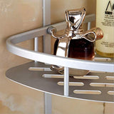 2 Layer Aluminum Steel Bathroom Shelf