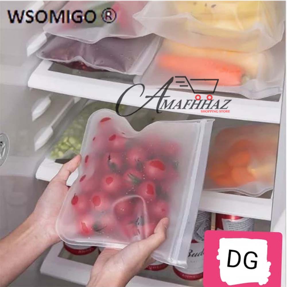 3Pcs Multi Pack Silicone Food Storage Bags