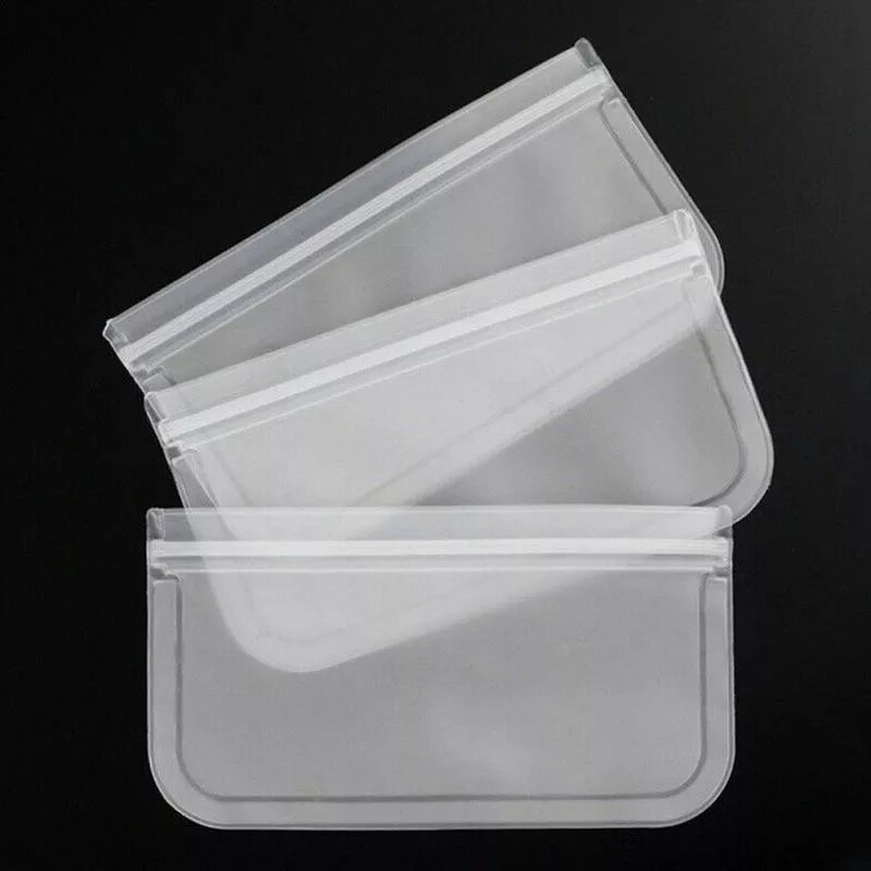 3Pcs Multi Pack Silicone Food Storage Bags