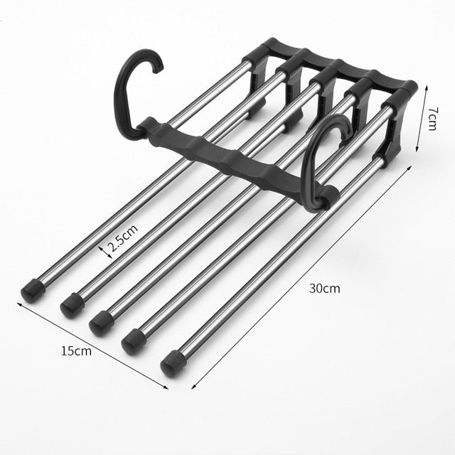 5 in 1 Magic Trouser Rack Hangers Stainless Steel