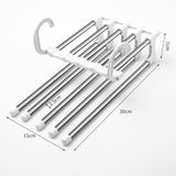 5 in 1 Magic Trouser Rack Hangers Stainless Steel