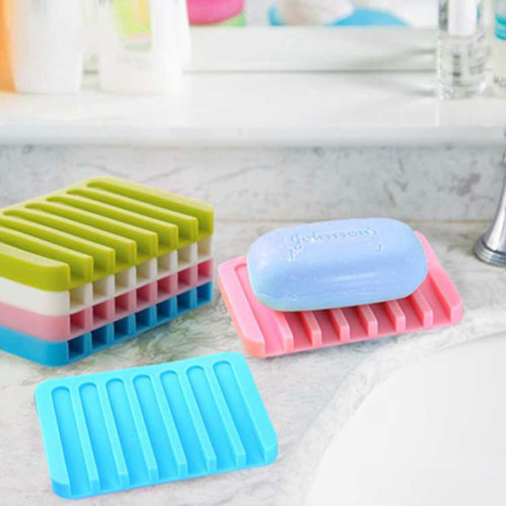 Flexible Silicone Soap And Jewelry Dish Plate Bathroom Accessories