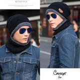 Winter Skull Cap And Neck Scarf Wool Warm