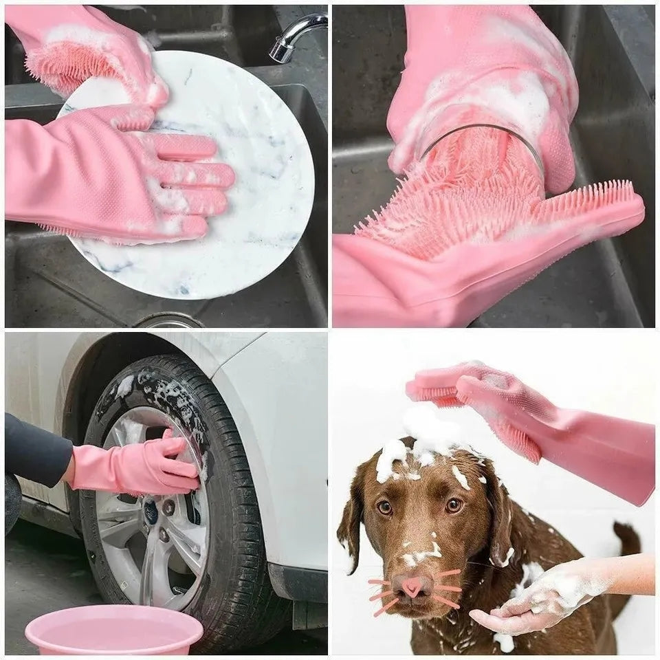 Magic Washing Gloves – Pair Of Silicone Washing Gloves