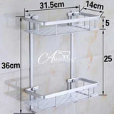 Aluminum 2 Layer Bathroom Shelf