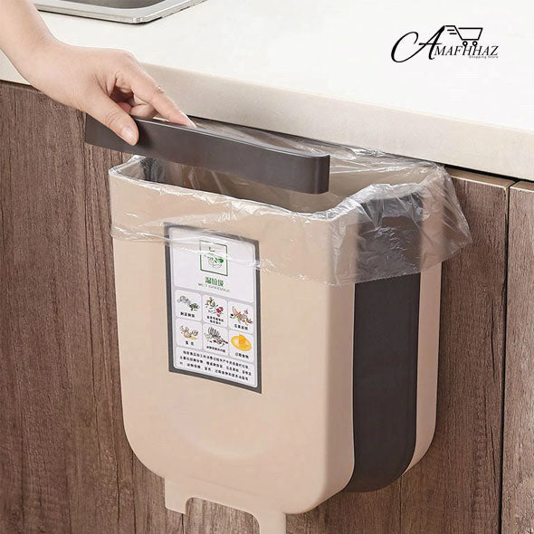 Collapsible Cabinet Door Hanging Trash Bin