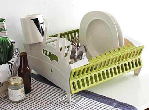 Fold Flat Collapsible Compact Dish Rack