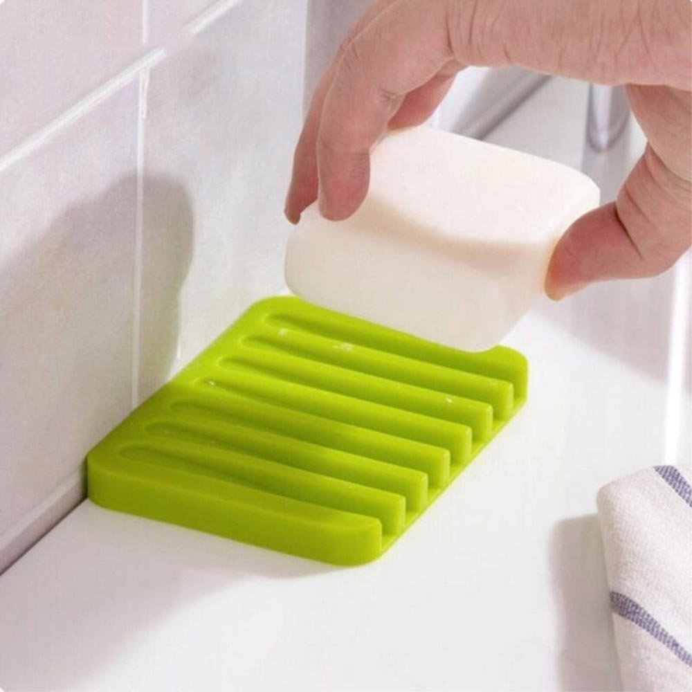 Flexible Silicone Soap And Jewelry Dish Plate Bathroom Accessories