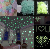 Night Glow Stars for Kids Room Pack of 100