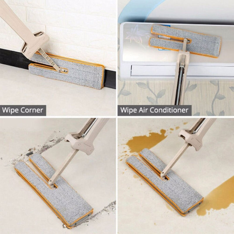 360 Degrees Lazy Double-Sided Flat Mop Hands-Free Washable Floor Cleaning Tool