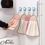 Coral Velvet Hand Hanging Towel