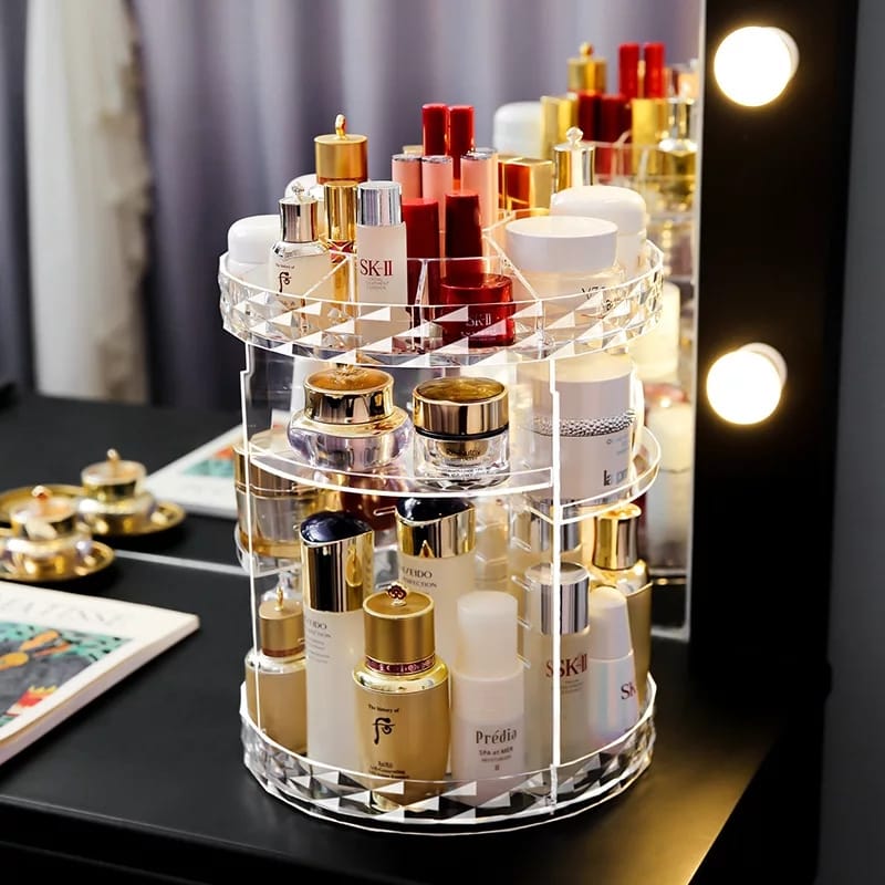 360 Degree Rotation Makeup Organizer