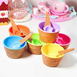 Ice Cream Cups Set – 4 Cups & 4 Spoons