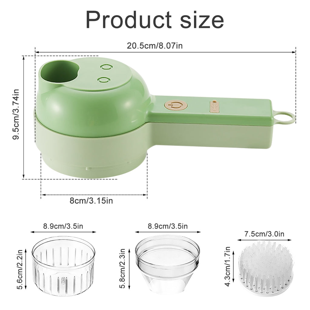 Electric Vegetable Cutter 4 In 1