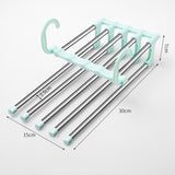 5 in 1 Magic Trouser Rack Hangers Stainless Steel