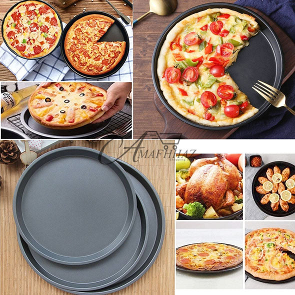 Set of 3 Pizza Pan Non-Stick