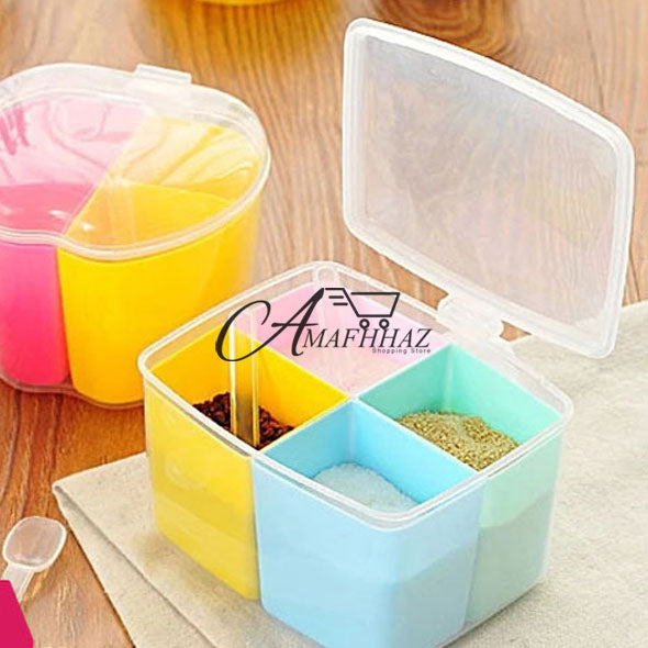 4 Section Square Spice Box