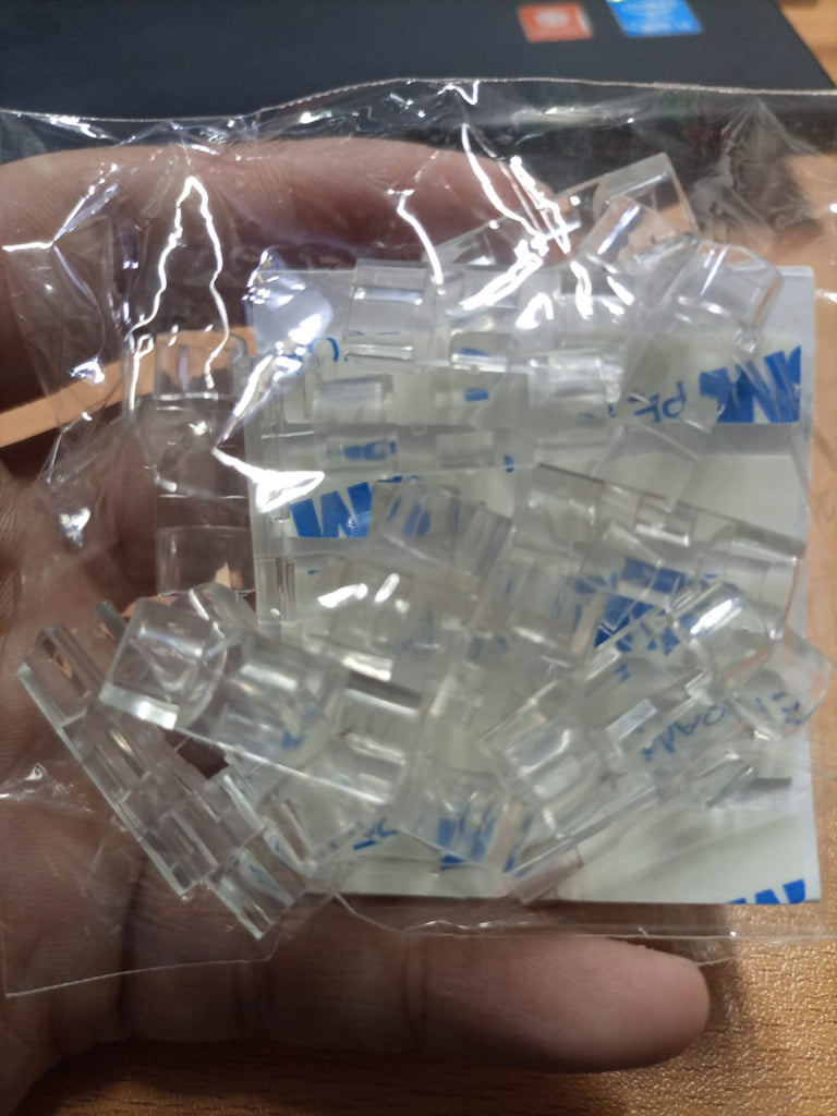 20 Pcs Transparent Wire Clip
