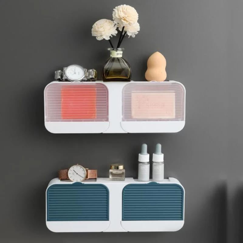 Wall-Mounted Double Creative Case Soap Dish