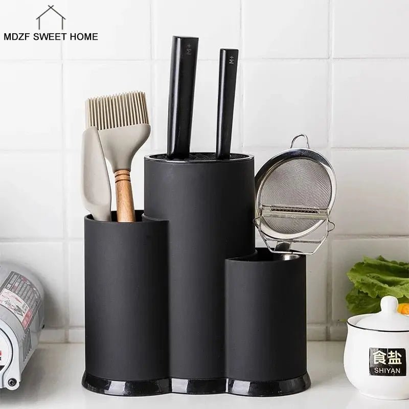 Mat black cutlery holder