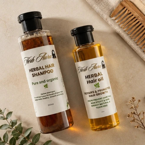 Herbal Hair Shampoo + Oil