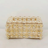 Modern Crystal Tissue Box Gold