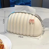 Shell Tissue Box With Tissues Papper 😍