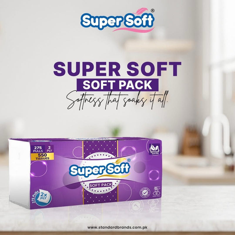 Imported Super Soft Pack  2-Ply 550 sheet