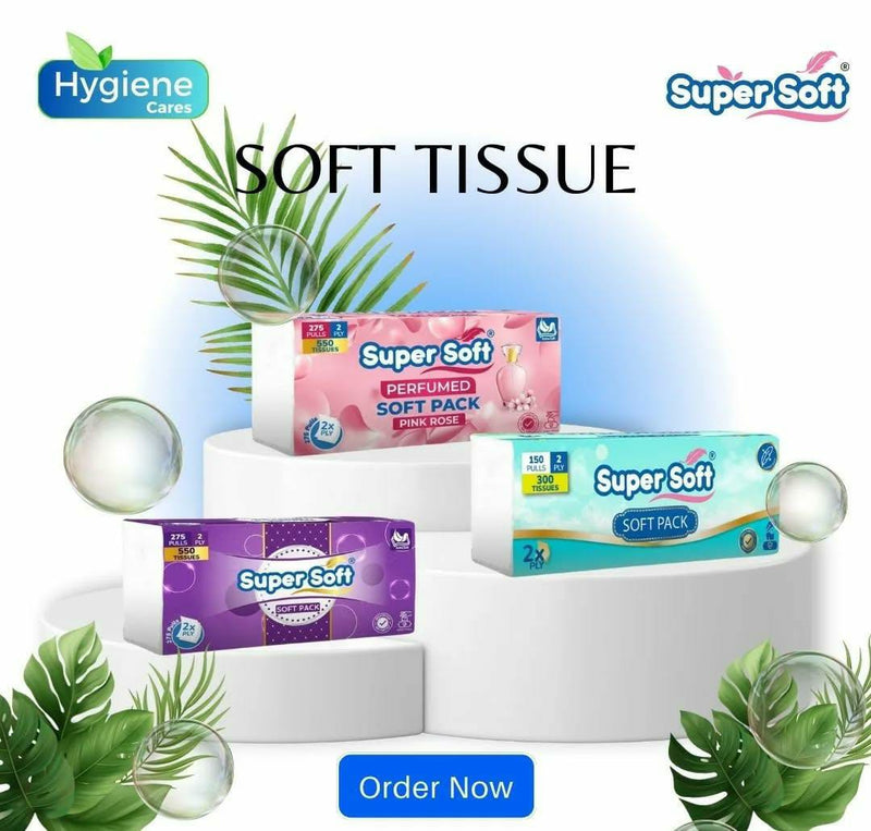 Imported Super Soft Pack  2-Ply 550 sheet