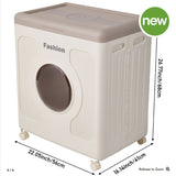Foldable 160 Liters Laundry Storage Box with Wheels