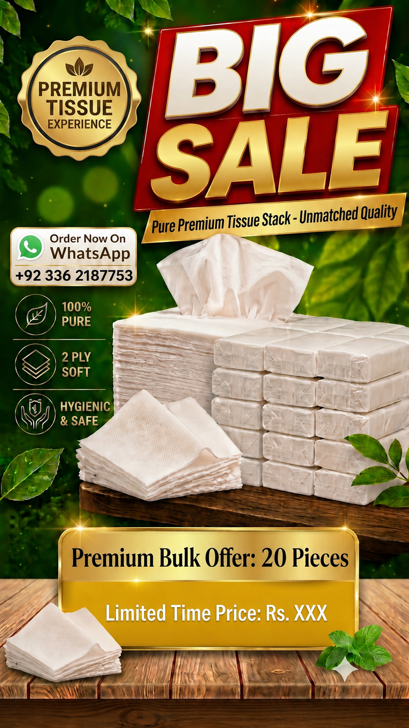 Premium Pure Pop-Up Tissues (150 Pulls / 300 Sheets)