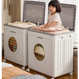 Foldable 160 Liters Laundry Storage Box with Wheels