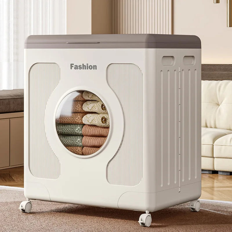 Foldable 160 Liters Laundry Storage Box with Wheels