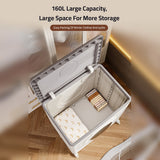 Foldable 160 Liters Laundry Storage Box with Wheels