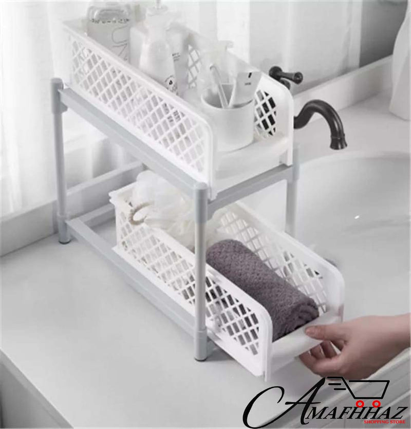 2 Layer Storage Shelf Organizer