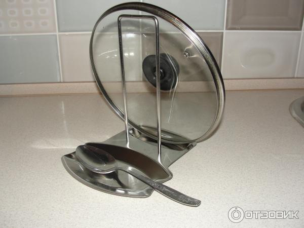 Lid and Spoon Stand Holder Stainless Steel